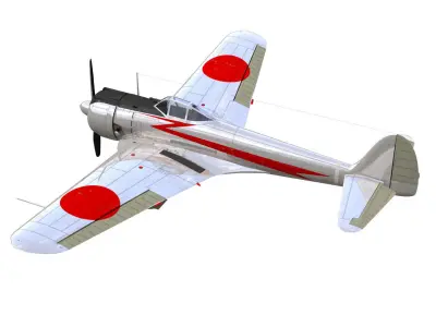 Ki43 Hayabusa type1 oscar 3D model purchase