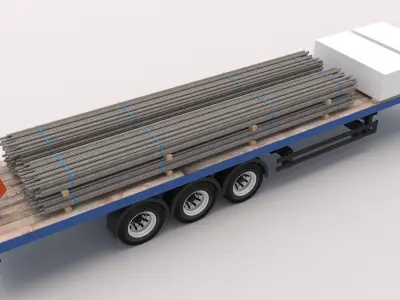 Industrial Trailer 03 3D model