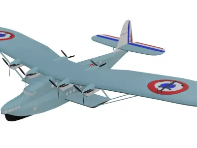 Latecoere 523 Low-poly 3D model purchase