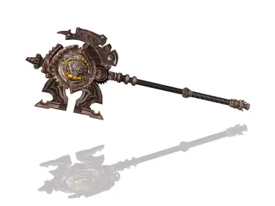 Steampunk Axe 3D model