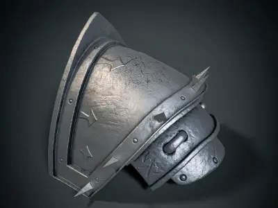 Armor with spikes Low-poly 3D model