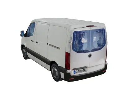Mercedes Benz Sprinter L1 2020 panel van low poly model  Low-poly 3D model