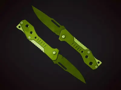 Knife 4 E Low-poly 3D model