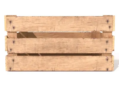 Wooden Fruit Crate 01 Low-poly 3D model