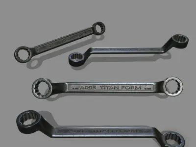 wrench Low-poly 3D model 24