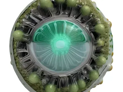 SciFi BioMechanical Core Orb 3D model