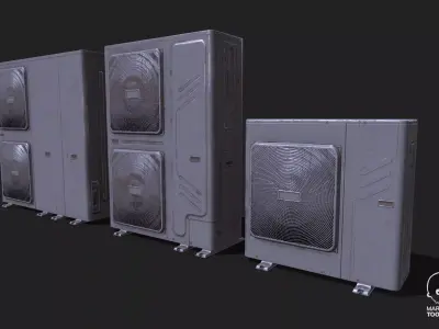 Air Condition Outdoor Units - Weathered  Pbr Textured Low-poly 3D model
