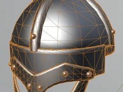 helm1 viking helmet Low-poly 3D model