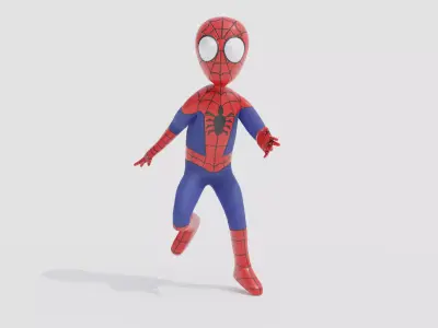 Spiderman low poly Animated Low-poly 3D model