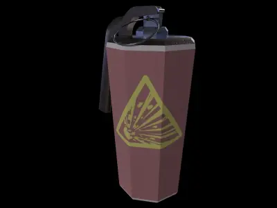 Bomb Game Ready - Low Poly 3d Model Low-poly 3D model