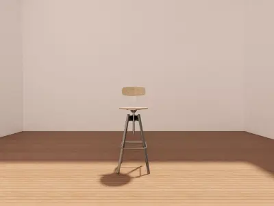 Industrial High Chair - Vintage Loft Style Bar Stool  3D model