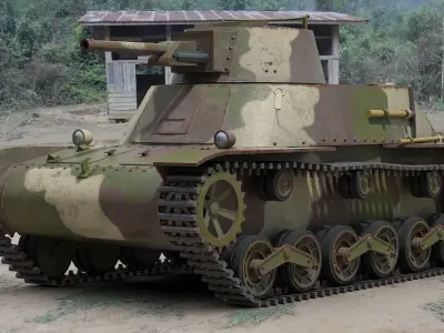 Type 98 Ke-Ni Tank 3D model