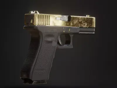 Glock 17 Gen 4 Low-poly 3D model