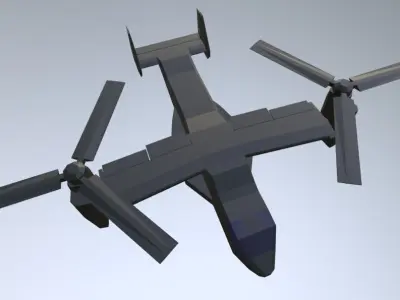 V22 Osprey  Low-poly 3D model