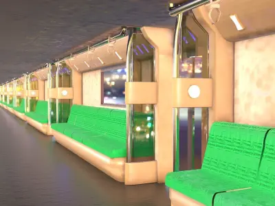SUBWAY TRAIN INTERIOR 3D MODEL 3D model