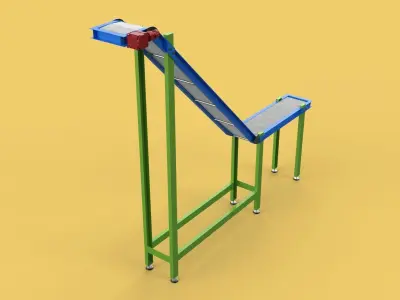 CARRIER BELT CONVEYOR Z ELEVATOR 3D model