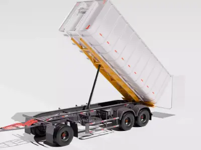 roll on roll off trailer 3D model