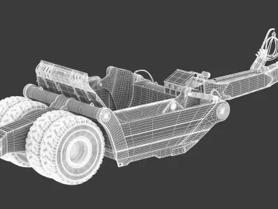 Mobile Track Solutions MT-33 Tractor-Towed Scraper 3D model