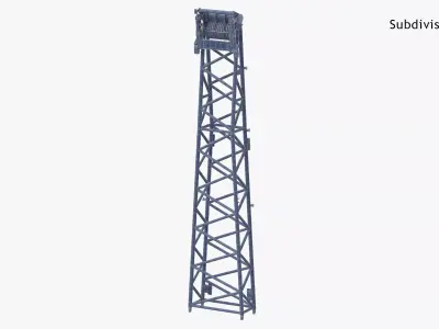 Crane WA Frame 2 Head Section Red 1 3D model