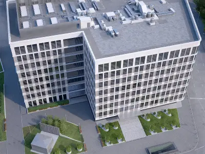 Office Building 01  Low-poly 3D model