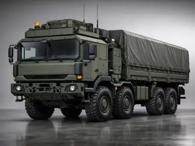 Military Offroad Transport Truck Heavy Duty Tactical Model 3D model