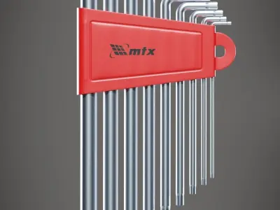 Mechanical Tool Torx wrench type L Mtx Kit 3D model