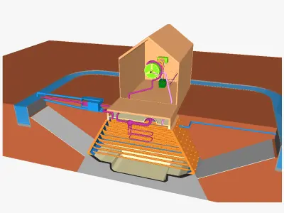 AT solar power tower 1B 3D model