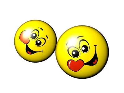  Emoticons Collection in cartoon style 3D model