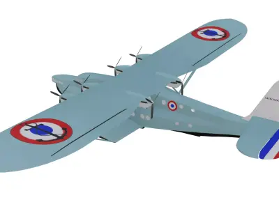 Latecoere 523 Low-poly 3D model purchase