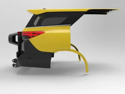Ecotechne Rear Bumper for Toyota Fortuner Low-poly 3D model