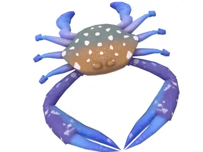 Flower Crab Animated  Low-poly 3D model