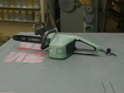 Realistic Power Tool Bosch Chainsaw with PBR Texture 3D model Low-poly 3D model