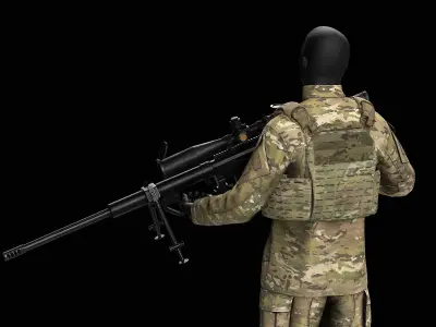 Crye Precision G3 Combat Pants and Field Shirt Low-poly 3D model