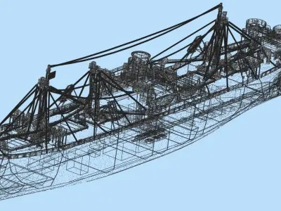 break-bulk carrier 3D model