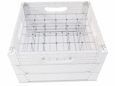 Wooden crate container 3d model 3D model