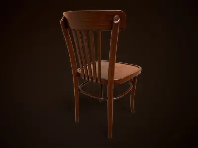 Vintage chair Low-poly 3D model
