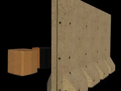 Hesco and T-Wall Barrier Free low-poly 3D model
