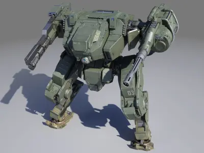 Mech Fighter texture 3D model