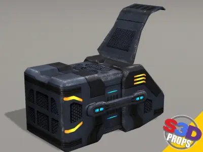 Scifi big crate2 3D model