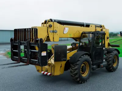 Telehandler Low-poly 3D model