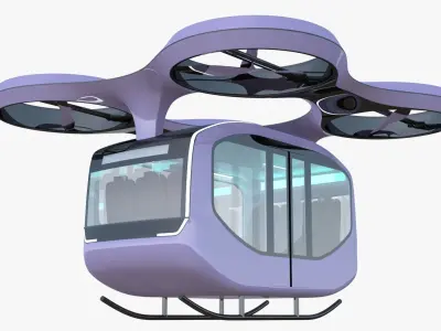 Passenger drone concept 3D model