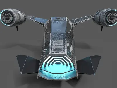 Spacecraft N2 Low-poly 3D model