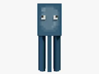 Minecraft Squid Low-poly 3D model