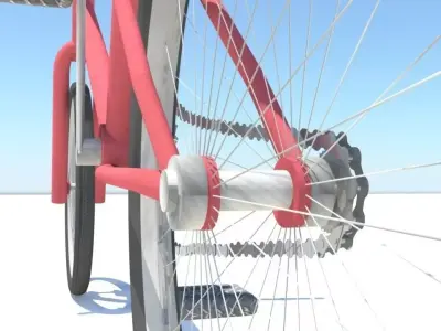 bmx bicycle Low-poly 3D model