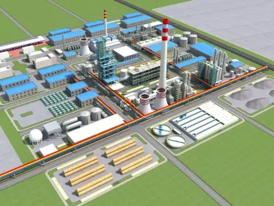 Chemical Plant 1 3D model purchase