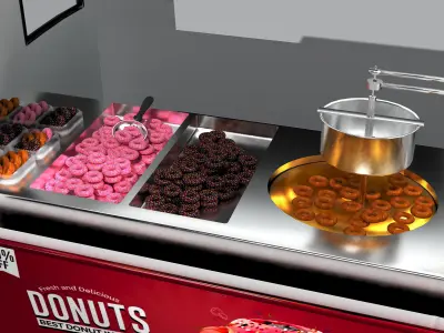 Donut Van 8K 3D model