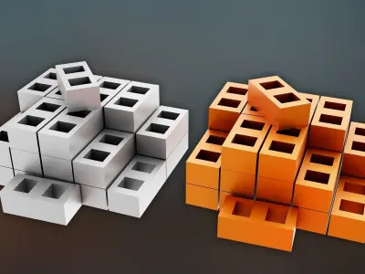Industry Low-poly props pack model Low-poly 3D model