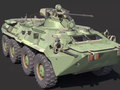 BTR-80 Low-poly 3D model