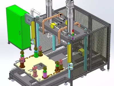10T servo cylinder press machine 3D model