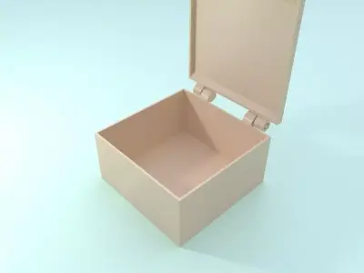 Printable box with hinges - one part only 3D print model